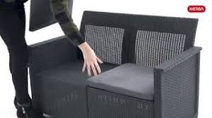 Keter patio outdoor furniture set side table and outdoor chairs, dark grey. Keter Emma Sofa Youtube