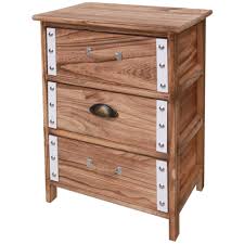 Cassette di legno impilabili in legno di paulownia stabile e leggero set impilabile da 3 pezzi scatole.cassette di legno impilabili multiuso. Mobile Comodino Cassettiera Mobiletto 3 Cassetti In Legno Bakaji