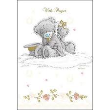 With Regret Wedding Invitation Me To You Bear Card