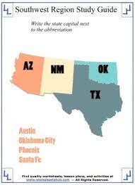 They also are not necessarily the economic hubs of the state. Worksheets On The Southwest States