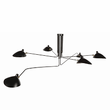 Mid Century Mcl R6 Six Arm Ceiling Lamp Black Ceiling Lamp Black Ceiling Lamp Modern Ceiling Light