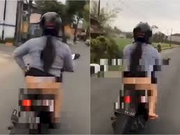 Video Wanita Montok Pamer Celana Dalam Saat Naik Motor Jadi Buruan Polisi Indozone Id