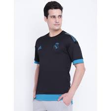 La liga(33), copa del rey(19), ucl(13), uefa cup true fans will love supporting spain's top club with a real madrid jersey from soccerpro.com. Buy Adidas Men Black Blue Real Madrid Eu Tr Jersey T Shirt Online Looksgud In