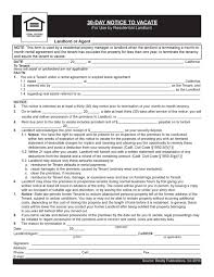 Next, you need to write the purpose of the notice. 50 Free Notice To Vacate Templates 30 60 Days á… Templatelab