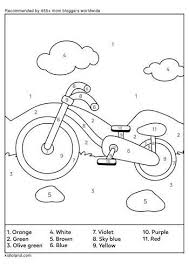 Colour By Numbers Numbers For Kids Ride On Toys Summer Camp Activities