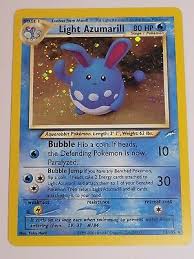 This bright yellow shiny azumarill is more than just cute to look at—it's also brilliant in battle. Light Azumarill Neo Destiny 13 105 Shiny Holo Pokemon Tcg Original Wotc Card Pokemon Trading Card Game Anerabyav Toys Hobbies