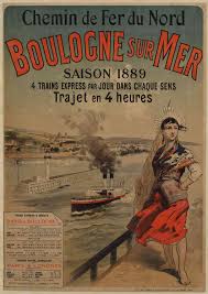 Affiche Ancienne Chemin De Fer Boulogne Sur Mer 1889 Centre Des Archives De La Sncf Reclameposter Poster Oude Reclame