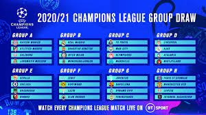 The draw for the group stage of the upcoming season has been scheduled to be held on thursday, august 26 in istanbul, turkey. Football On Bt Sport On Twitter The Champions League 2020 21 Group Stage Draw In Full Ucldraw