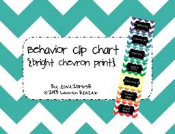 Behavior Clip Chart Bright Chevron Print