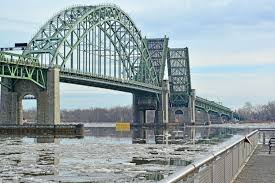 Tacony Palmyra Bridge Opening As Seen From The Wharf At Lardner S Point Park Delaware River Marshland River