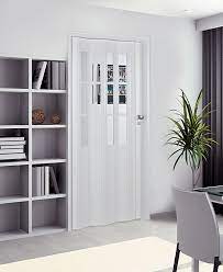 Design elements are clear glass, and the background is sandblast frosted solid. Accordion Folding Doors Decorative Interior And Closet Doors