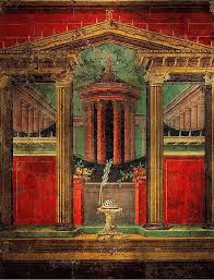 Second Style Wall Paintings General View And Detail Of Tholos From Cubiculum M Of The Villa Of Publius Fanni Ancient Pompeii Roman Painting Ancient Roman Art