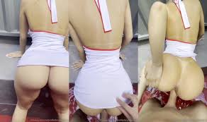 Famous Bruna York dressed as a nurse fucking a lot with a gifted guy