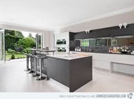 15 Lovely Open Kitchen Designs Home Design Lover Grey Kitchen Designs Kitchen Design Open Modern Grey Kitchen