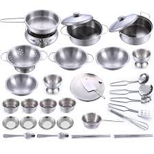 Which is the best stainless steel kitchen utensil set? 16 25 32pcs Stainless Steel Children Kitchen Toys Miniature Cooking Set Simulation Tableware Toy P Buy At A Low Prices On Joom E Commerce Platform