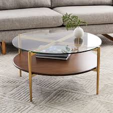 Mid Century Art Display Round Coffee Table Display Coffee Table Round Walnut Coffee Table West Elm Coffee Table