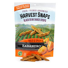 Amazon Com Harvest Snaps Black Bean Snack Crisps Habanero Deliciously Baked And Crunchy Veggie Snacks With Plant Protein And Fiber 3 Ounce Bag Pack Of 12