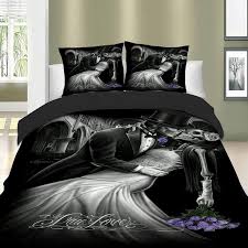 Parure De Couette Tete De Mort Bedroom Comforter Sets King Bedding Sets Classic Bedroom