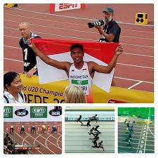 He is the first indonesian and the only asian male to win any medal at the iaaf world u20 championships by winning a gold medal in the 100m. 5 Hal Tentang Sosok Lalu Muhammad Zohri Juara Dunia Lari 100 Meter Yang Harumkan Indonesia Portal Islam