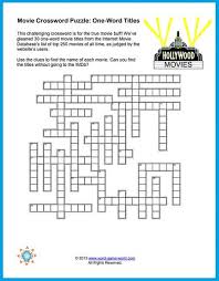 Printable crossword puzzles, can easily be downloaded whenever you want. Fun Movie Crossword Puzzles