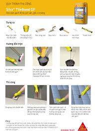 QUY TRÌNH THI CÔNG KEO DÁN GẠCH Sika® TileBond GP – Hóa chất xây dựng