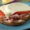 With poached egg and sausage burger. 1