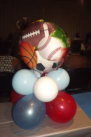 For which sporting event do you need décor? Sports Balloon Centerpiece Sports Themed Party Balloon Centerpieces Balloon Design