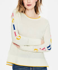 boden ivory hello bye bye penny wool blend pullover sweater women