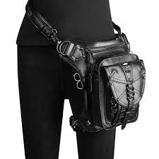 Halloween Black Belt Pocket Punk Waist Bag Women S Motorcycle Bag Waist Bag Women Thigh Bag Motorcycle Bag