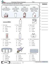 Capacity And Measurement Everyday Math Capacity Worksheets Math Measurement