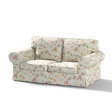 If you are on the fence about this affordable furniture, or even on the fence about white the white slipcovers, check out this review knesting.com is for sale | brandbucket. Ektorp 2 Seater Sofa Bed Cover For Model On Sale In Ikea 2004 2011 Large Red Yellow And Off White Flowers Light Blue Background 124 65 Ektorp 2 Seat Sofa Bed Cover Dekoria