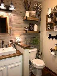 This article would let you explore plenty of ideas to decorate your. What A Beautiful And Welcoming Famhouse Style Bathroom The Wood Accent Wall And Floati Small Bathroom Remodel Bathroom Remodel Master Farmhouse Bathroom Decor