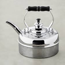 A bit over engineered, but sure to be a classic for it's ease of use and inventive pouring design. Simplex Kensington No 3 By Newey Bloomer Chrome Traditional Tea Kettle Williams Sonoma