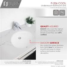 Maybe you would like to learn more about one of these? Stylish White Porcelain Undermount Oval Bathroom Sink With Overflow Drain 19 5 In X 16 In P 206 Rona