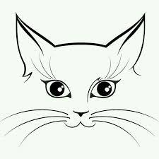 Image Result For Cat Faces Clipart Cat Outline Cat Art Cat Quilt
