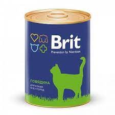 konservy brit dlya koshek beef govyadina 340 g korm dlya koshek zootovary horoshee pitanie