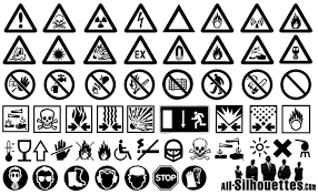 Danger Sign Silhouettes