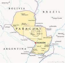 Gepinnte länderfahnen auf der karte von südamerika. Karte Paraguay Paraguay Landkarte Leinwandbilder Bilder Loreto Parana Paraguay Myloview De