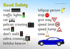 Road Safety Word Mat Sb7831 Sparklebox Road Safety Health And Physical Education Road Traffic Safety