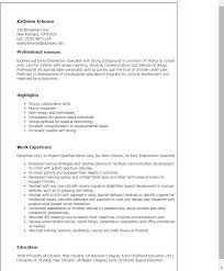Making the best template format choice is way to your template success. Professional Early Intervention Specialist Templates To Showcase Your Talent Myperfectresume