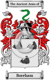 Boreham Name Meaning, Family History, Family Crest & Coats of Arms