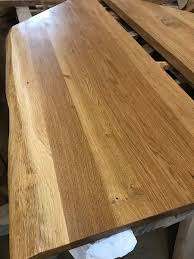 Eiche Kuchenarbeitsplatte Verleimt Rustikal 100x60x4 5 Cm Einseitige Baumkante Geolt Eiche Eiche Rustikal Rustikal