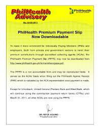 Philhealth Payment Slip Fill Online Printable Fillable
