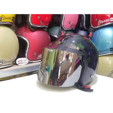 Helm bogo jpn arc black kaca flat visor silver. Helm Bogo Classic Dewasa Hitam Kaca Datar Silver Shopee Indonesia