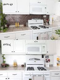 A beadboard backsplash is easy to install and instantly brightens your kitchen. How To Paint A Tile Backsplash Jessica Brigham Kitchen Tiles Backsplash Kitchen Remodel Kitchen Tiles