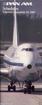 Timetable Pan Am 31 10 82 B747 Clipper Ocean Herald Pan American Vintage Airlines Pan American Airlines