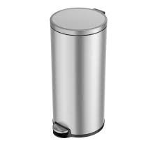 Check spelling or type a new query. Eko Eva Stainless Steel 30 Liter 7 9 Gallon Round Step Trash Can Ek9115mt 30l The Home Depot Indoor Trash Cans Trash Can Kitchen Trash Cans