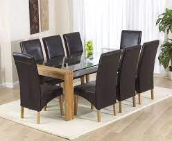 Perth white leather dining chair (chrome leg) (25) £69.99 each. Black Glass Dining Table Set And 4 Leather Chairs Rectangle Dining Room Seats Uk Home Furniture Diy Table Chair Sets Redhot Cl
