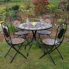 Wrought and cast iron are beautiful in its own right, especially when expertly designed and crafted. Diamond Mosaic 5pc Garden Set Home Store More