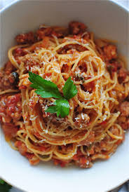 Thin spaghetti or similar strands would work as well. Angel Hair With A Tomato Meat Sauce Bev Cooks